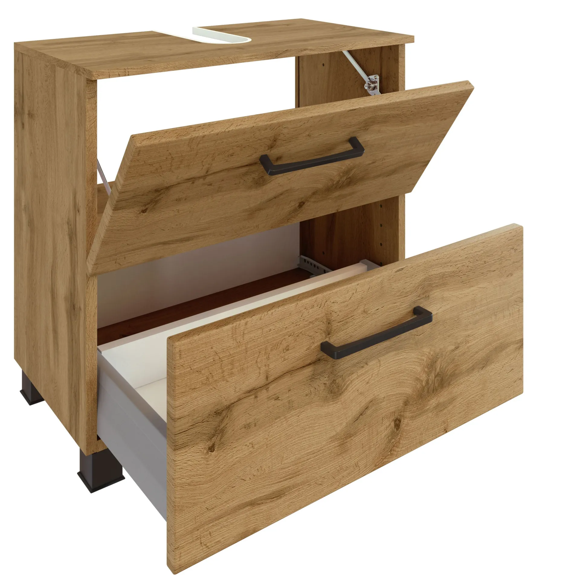 Held Badezimmerset Manchester | Waschtischschrank, Spiegelschrank, Säulenschrank | Wotan Eiche Design