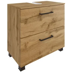 Held Badezimmerset Manchester | Waschtischschrank, Spiegelschrank, Hängeschrank, Beistellschrank | Wotan Oak Design