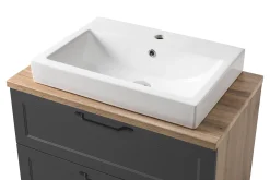 Held Badezimmerset Meran | Waschtischschrank, Spiegelschrank mit Beleuchtung |