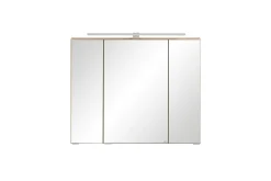 Held Badezimmerset Varese | Waschtisch und Spiegelschrank mit Beleuchtung | Wotan Eiche Beton Design