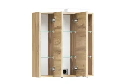 Held Badezimmerset Varese | Waschtisch und Spiegelschrank mit Beleuchtung | Wotan Eiche es Design