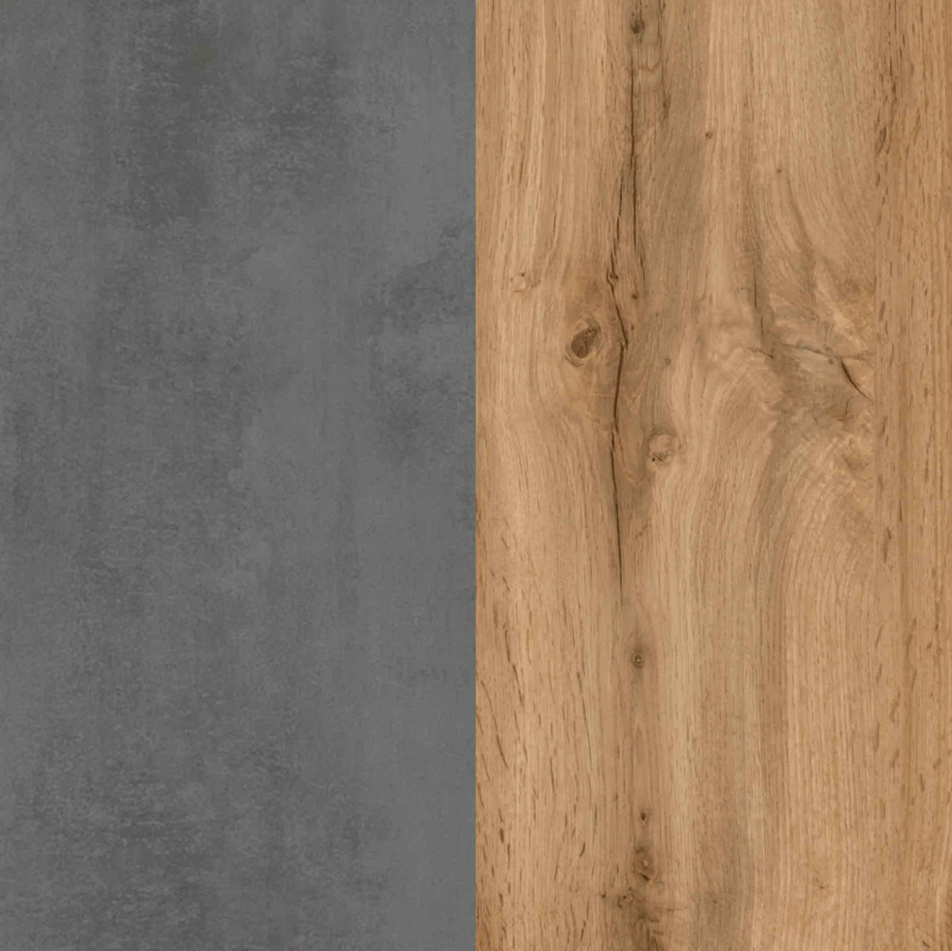 Held Badezimmerset Varese | Waschtisch und Spiegelschrank mit Beleuchtung | Wotan Eiche Beton-Design