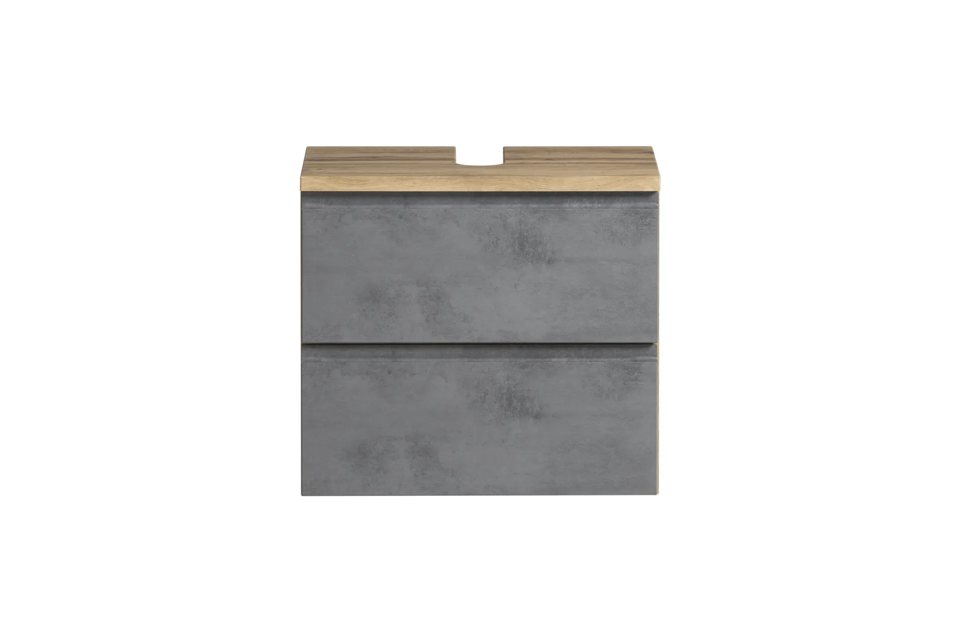 Held Badezimmerset Varese | Waschtisch und Spiegelschrank mit Beleuchtung | Wotan Eiche Beton-Design