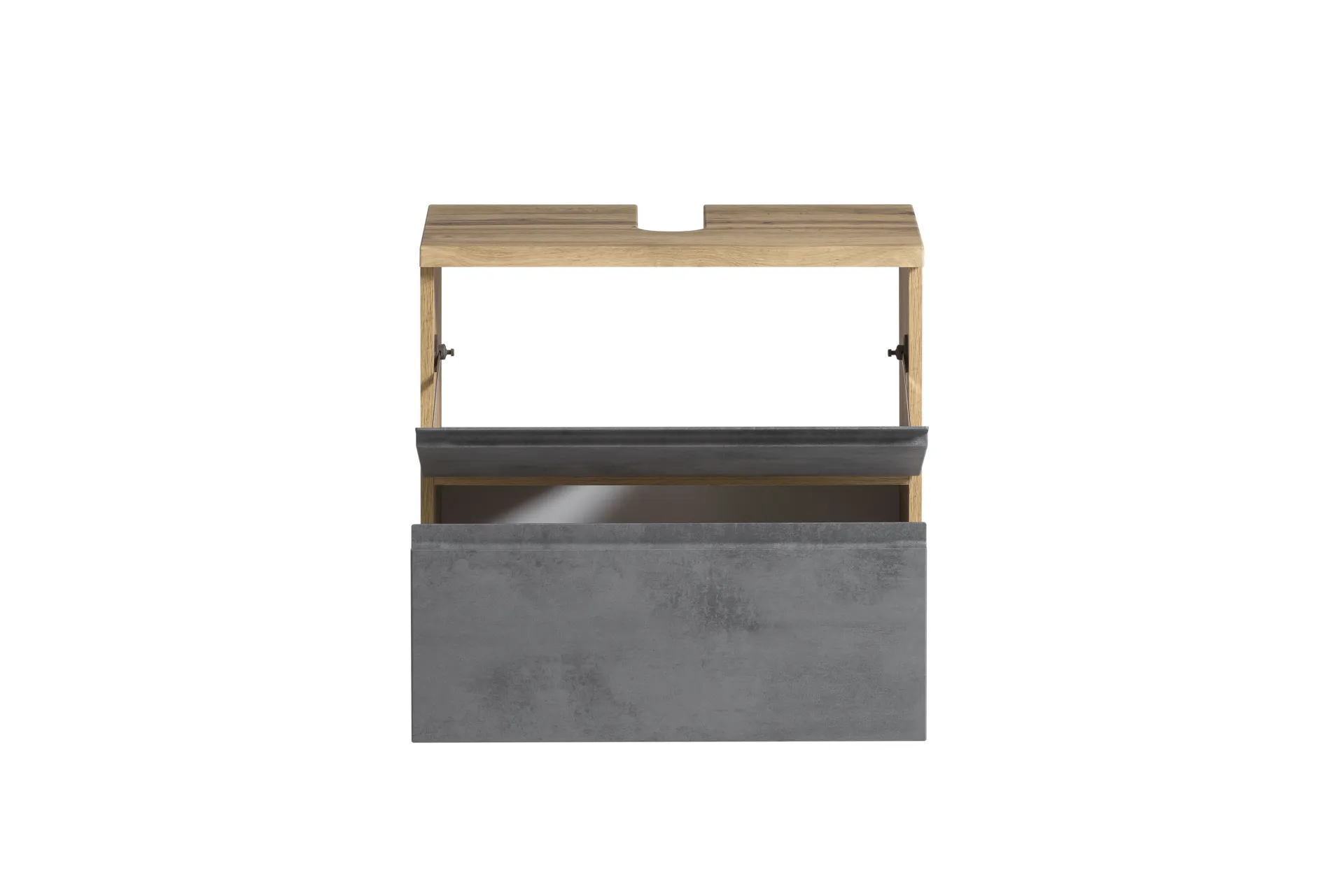 Held Badezimmerset Varese | Waschtisch und Spiegelschrank mit Beleuchtung | Wotan Eiche Beton-Design