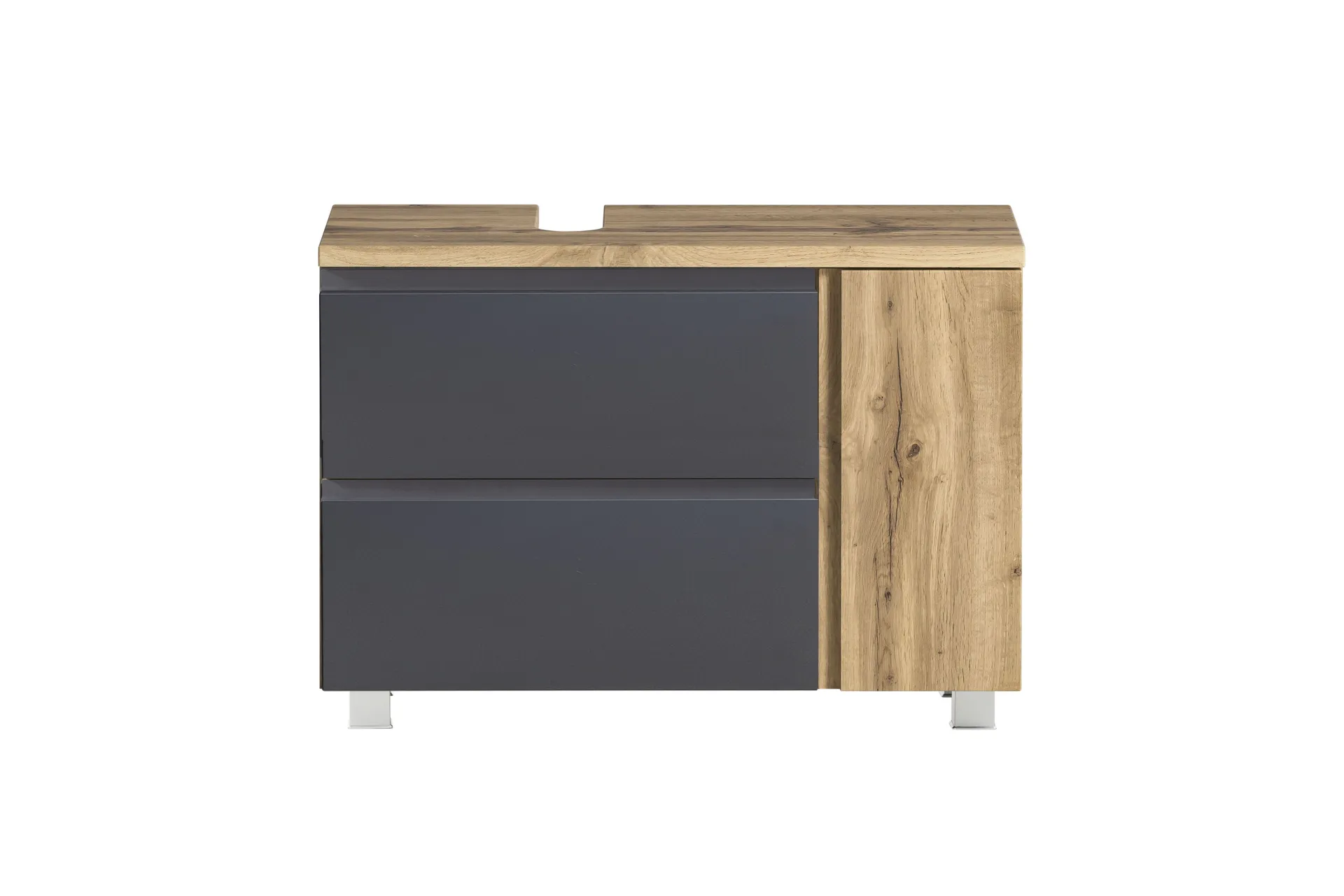 Held Badezimmerset Varese | Waschtisch und Spiegelschrank mit Beleuchtung | Wotan Eiche es Design