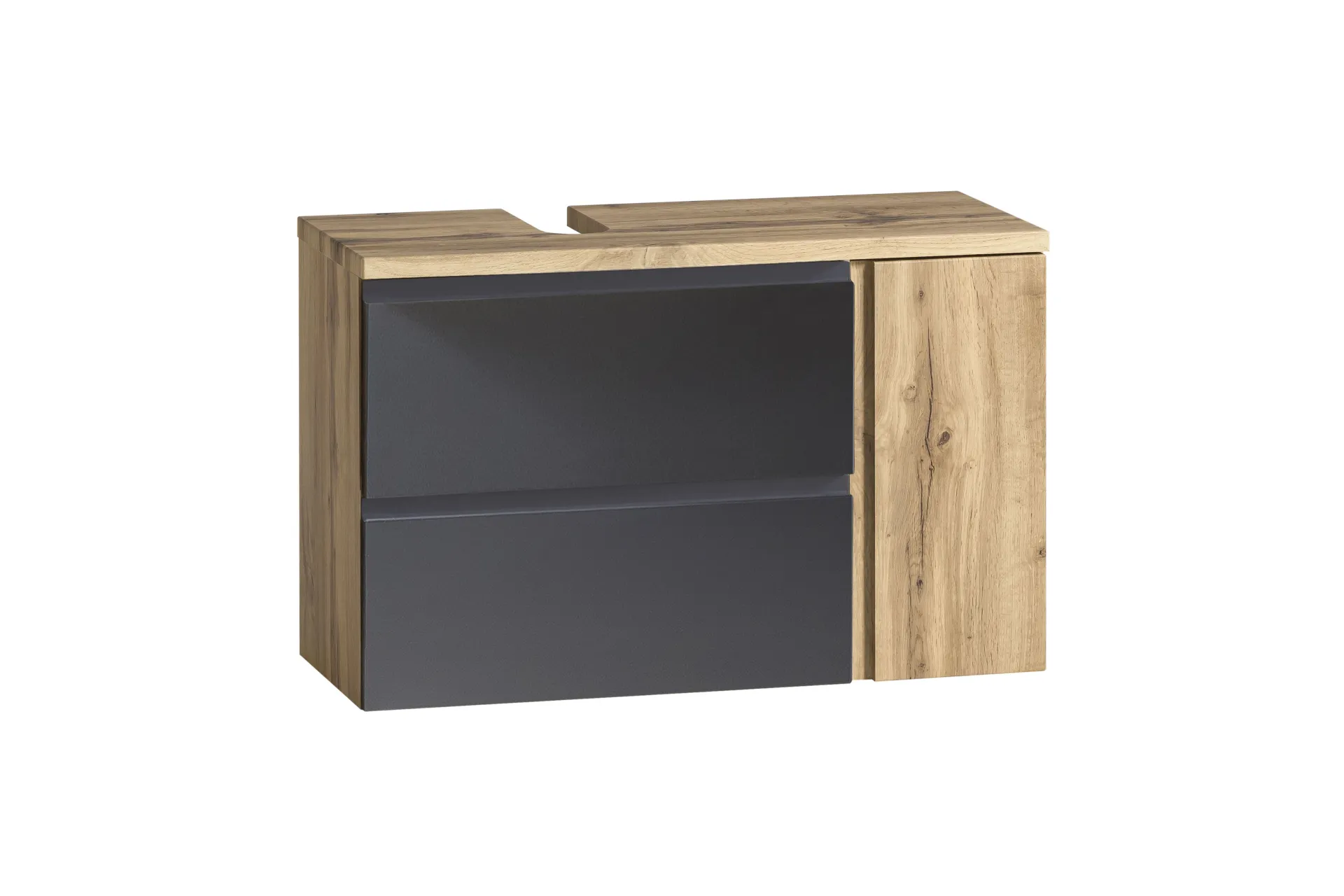 Held Badezimmerset Varese | Waschtisch und Spiegelschrank mit Beleuchtung | Wotan Eiche es Design