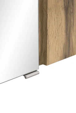 Held Badezimmerset Varese | Waschtisch und Spiegelschrank mit Beleuchtung | Wotan Eiche Beton Design