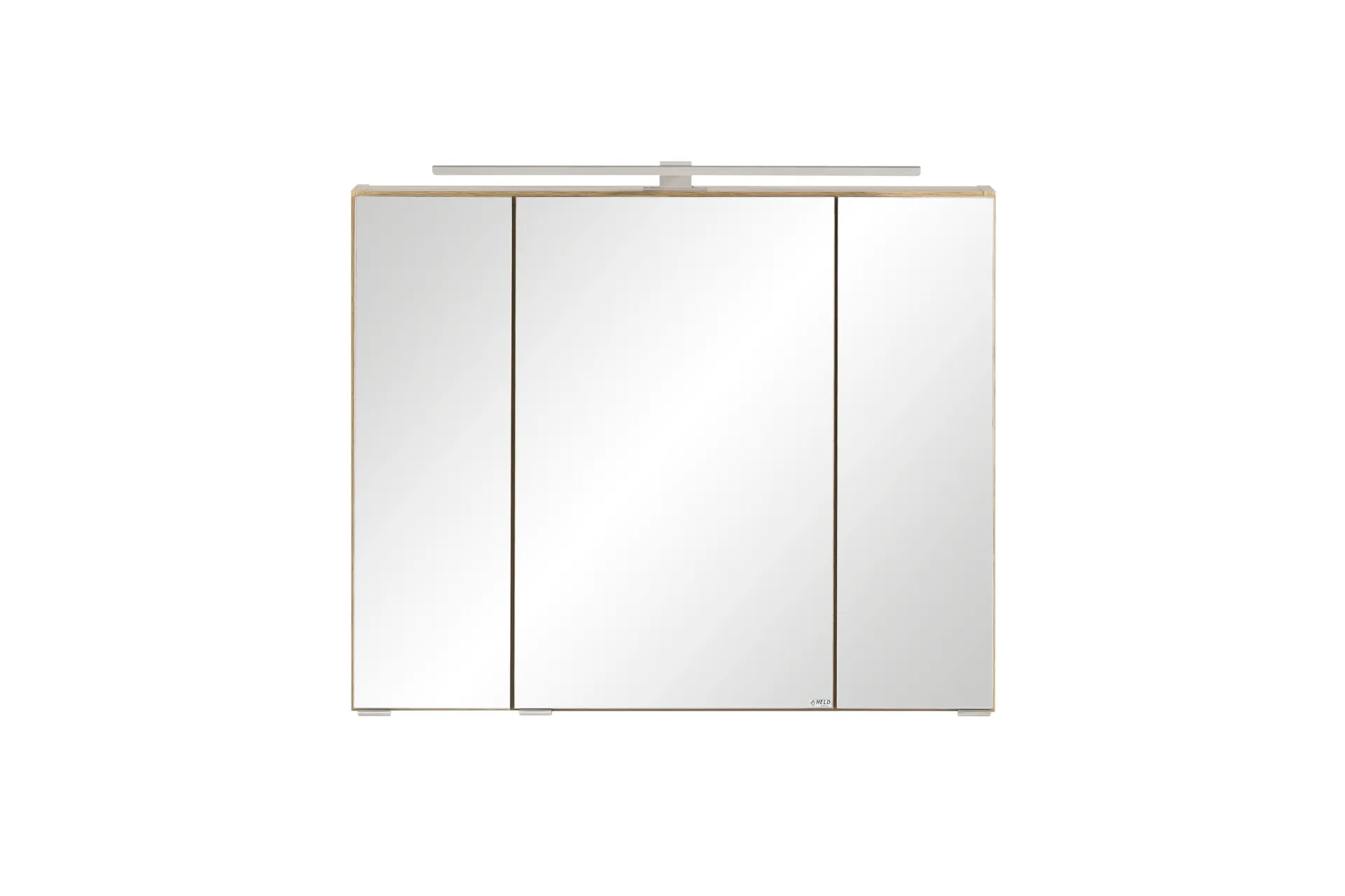 Held Badezimmerset Varese | Waschtisch und Spiegelschrank mit Beleuchtung | Wotan Eiche es Design