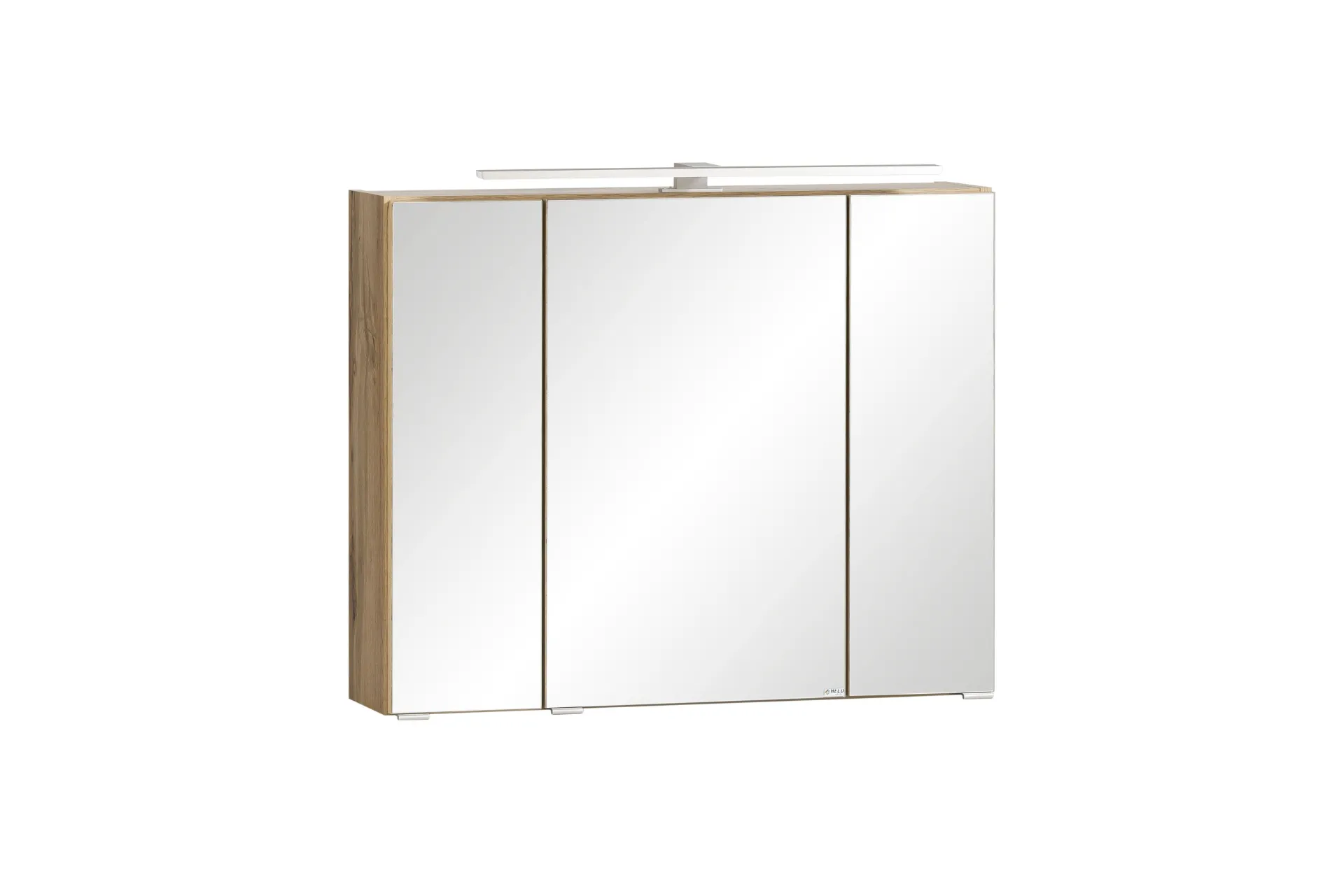 Held Badezimmerset Varese | Waschtisch und Spiegelschrank mit Beleuchtung | Wotan Eiche es Design