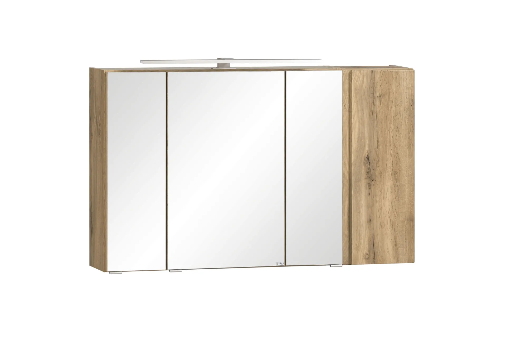 Held Badezimmerset Varese | Waschtisch und Spiegelschrank mit Beleuchtung | Wotan Eiche es Design