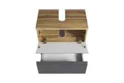 Held Badezimmerset Varese | Waschtisch und Spiegelschrank mit Beleuchtung | Wotan Eiche es Design