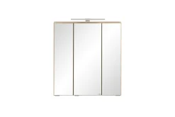 Held Badezimmerset Varese | Waschtisch und Spiegelschrank mit Beleuchtung | Wotan Eiche es Design