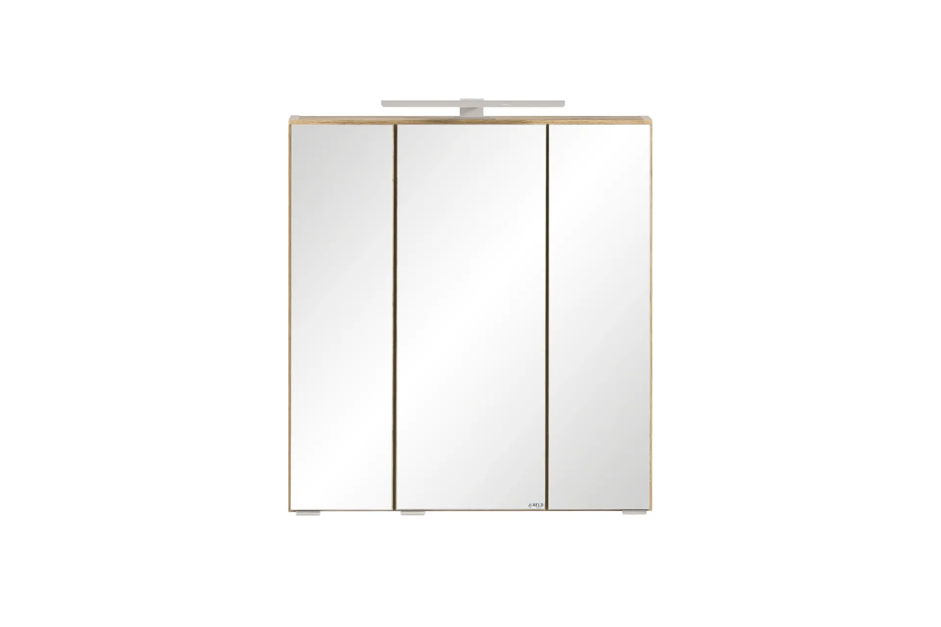 Held Badezimmerset Varese | Waschtisch und Spiegelschrank mit Beleuchtung | Wotan Eiche es Design