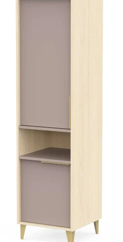 Badezimmer-Säulenschrank Azul - 40x40x153cm - 2 Türen - beige