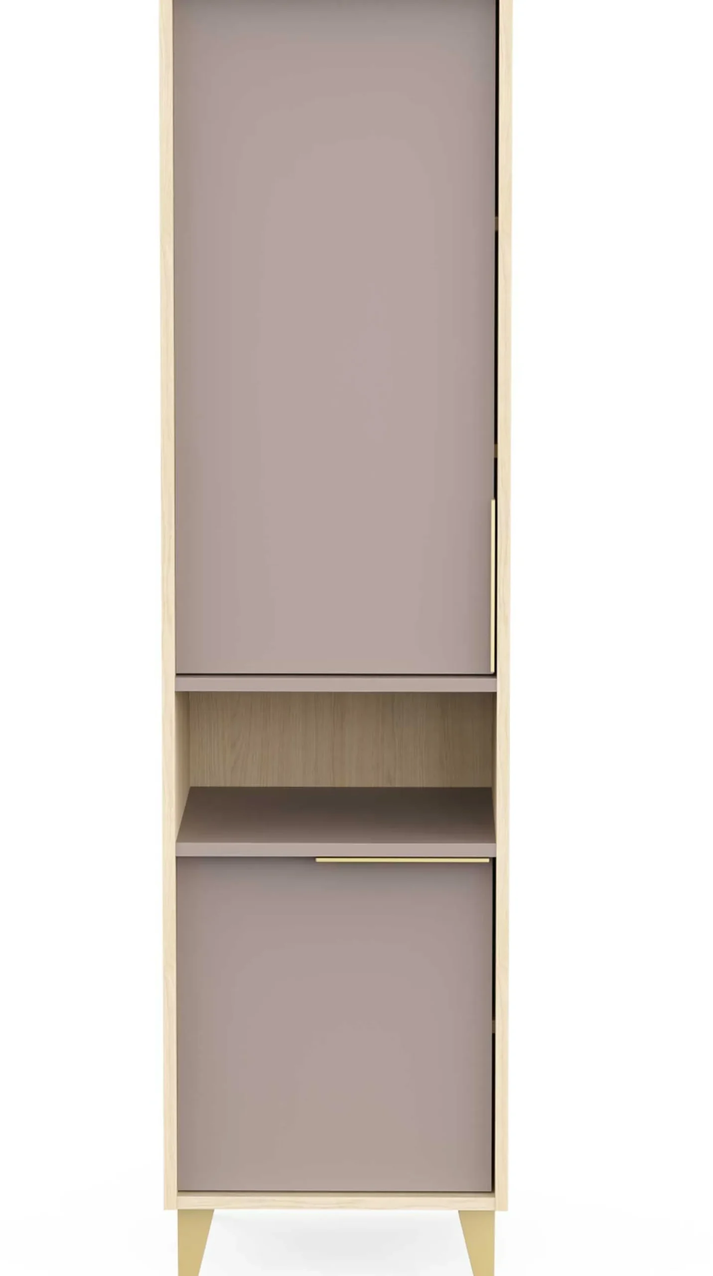 Badezimmer-Säulenschrank Azul - 40x40x153cm - 2 Türen - beige