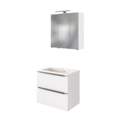 Held Badkombination Hansen 1 Waschtischunterschrank und Spiegelschrank 60cm -