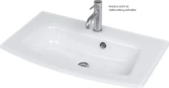 Held Badkombination Kornel 3 mit weißem Waschbecken - Eiche/mattgrau
