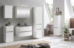 Held Badkombination Kornel 4 3-teilig mit grauem Waschbecken -