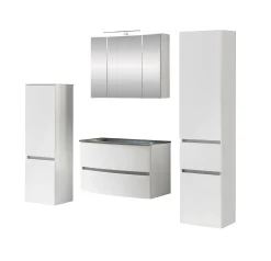 Held Badkombination Kornel 10 4-teilig mit grauem Waschbecken -