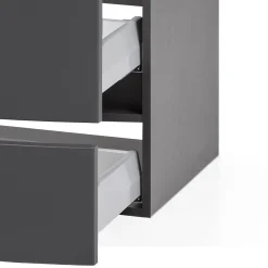 Held Badkombination Kornel 11 5-teilig mit weißem Waschbecken - graphit