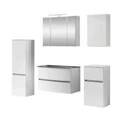 Held Badkombination Kornel 12 5-teilig mit grauem Waschbecken -