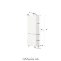 Held Badkombination Kornel 12 5-teilig mit grauem Waschbecken - Graphitgrau/Eiche