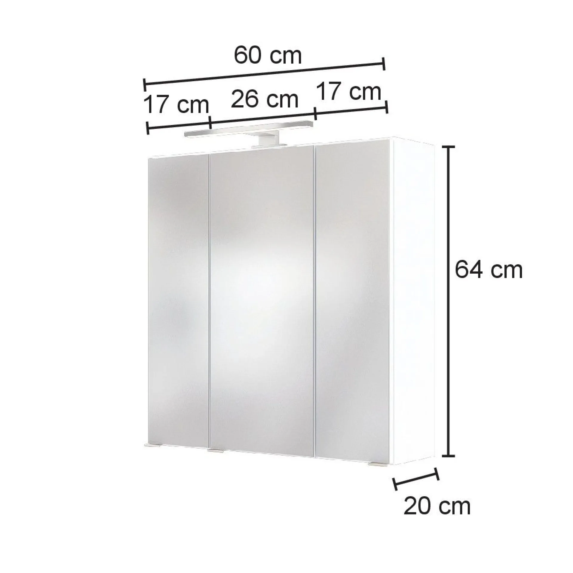Held Badkombination Lotuk 1 Waschtisch und Spiegelschrank 60cm -