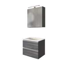 Held Badkombination Lotuk 1 Waschtisch und Spiegelschrank 60cm -
