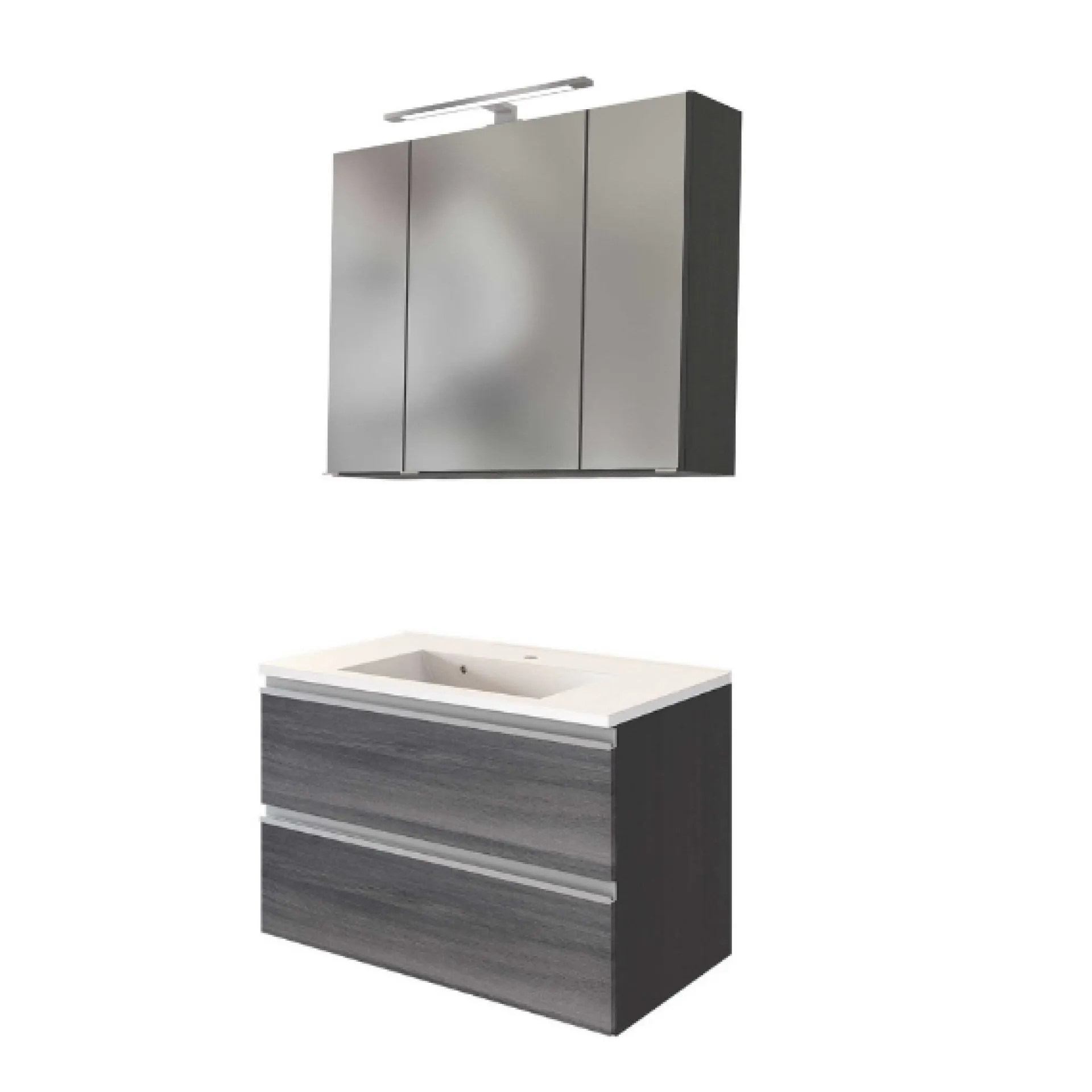 Held Badkombination Lotuk 2 Waschtisch und Spiegelschrank 80cm -