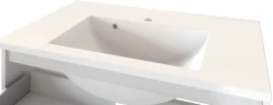 Held Badkombination Luna 2-teilig 80cm - Eiche/Weiß
