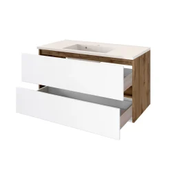 Held Badkombination Luna 2-teilig 100cm - Eiche/Weiß