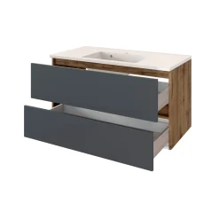 Held Badkombination Luna 2-teilig 100cm - Eiche/grau