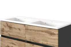 Held Badkombination Luna 2-teilig 120cm - graphit/quecksilber