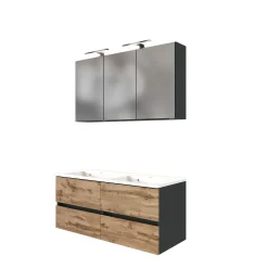 Held Badkombination Luna 2-teilig 120cm - graphit/quecksilber