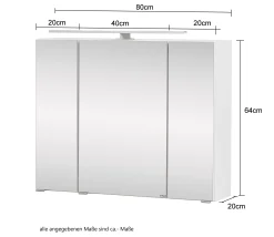 Held Badkombination Stivan 3-teilig mit grauem Waschbecken - Beton