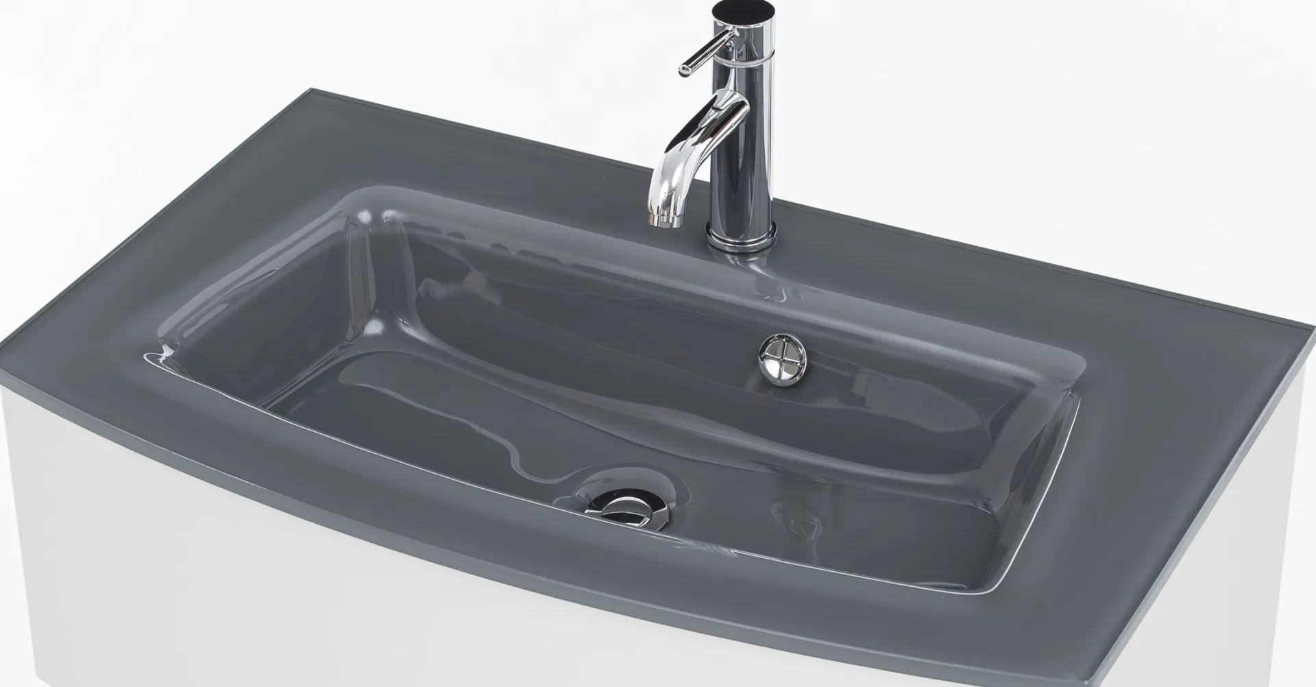Held Badkombination Stivan 3-teilig mit grauem Waschbecken -