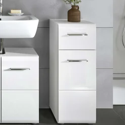 Badschrank Ice Xonox - Hochglanz Weiß - 30x80x30 cm