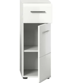 Badschrank Ice Xonox - Hochglanz Weiß - 30x80x30 cm