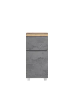 Bad-Sideboard Varese | 40 x 35 x 64 cm | Betonfarbenes Design