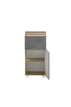 Bad-Sideboard Varese | 40 x 35 x 64 cm | Betonfarbenes Design
