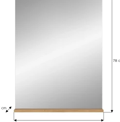 Xonox Badspiegel Scout - Salbeigrün mit Artisan Eiche - 60x79x18 cm