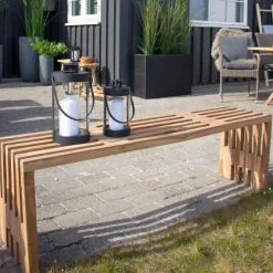 House Nordic Bank aus Teakholz - 140x35x48 cm