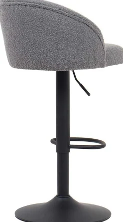 Rousseau Barhocker Arda Bouclé Hell | Metallbeine, Polsterung Bouclé