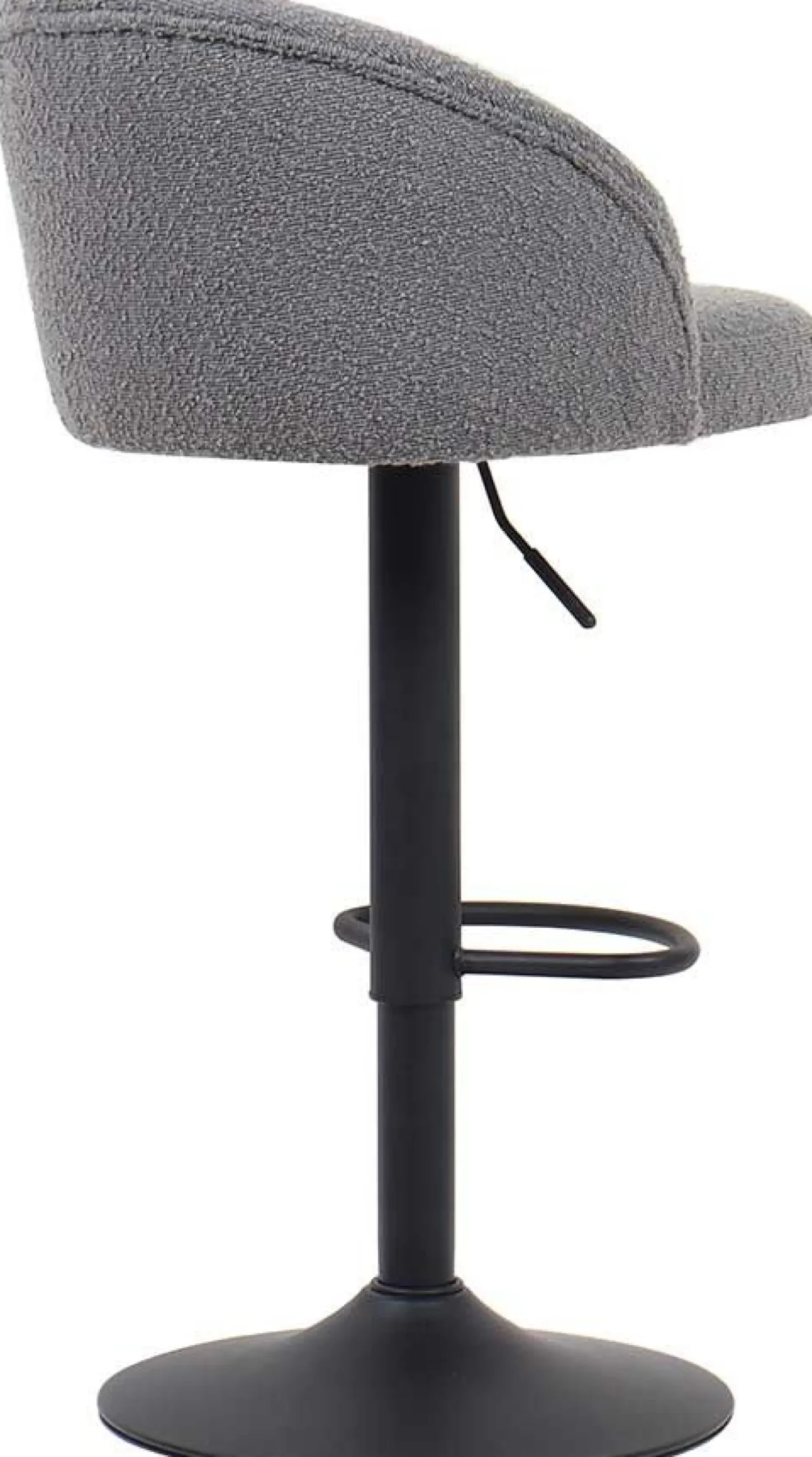 Rousseau Barhocker Arda Bouclé Hell | Metallbeine, Polsterung Bouclé