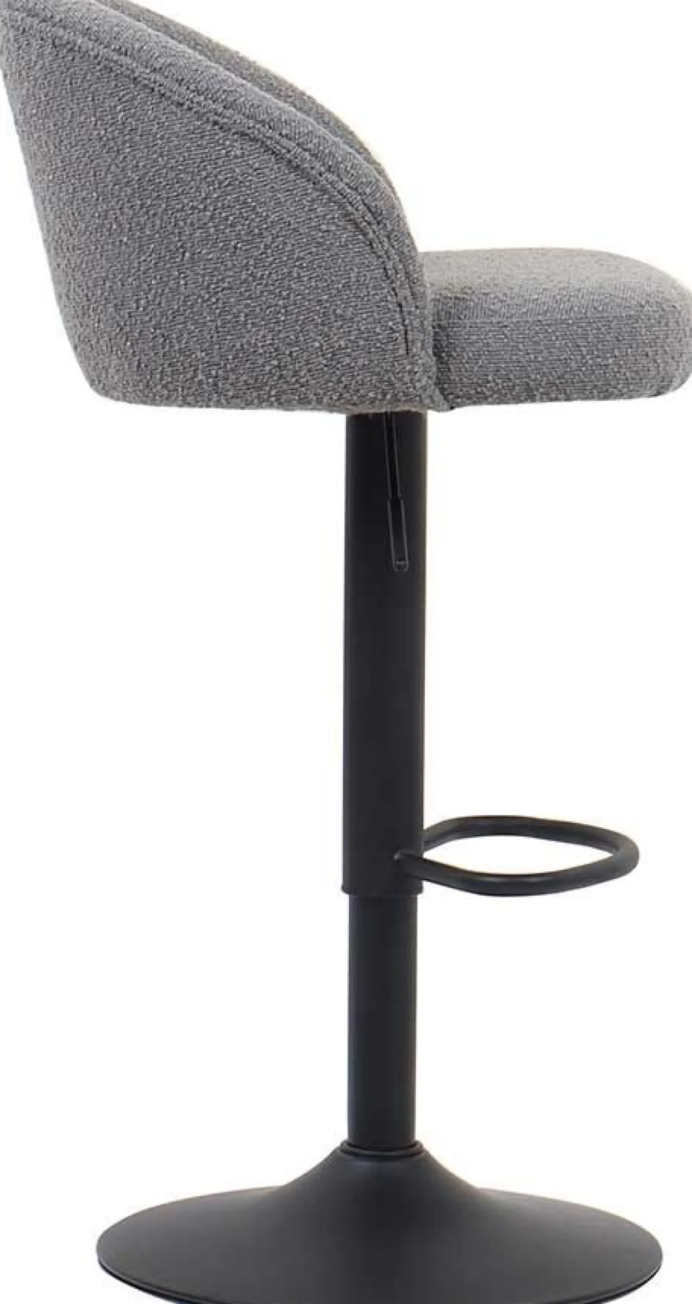 Rousseau Barhocker Arda Bouclé Hell | Metallbeine, Polsterung Bouclé