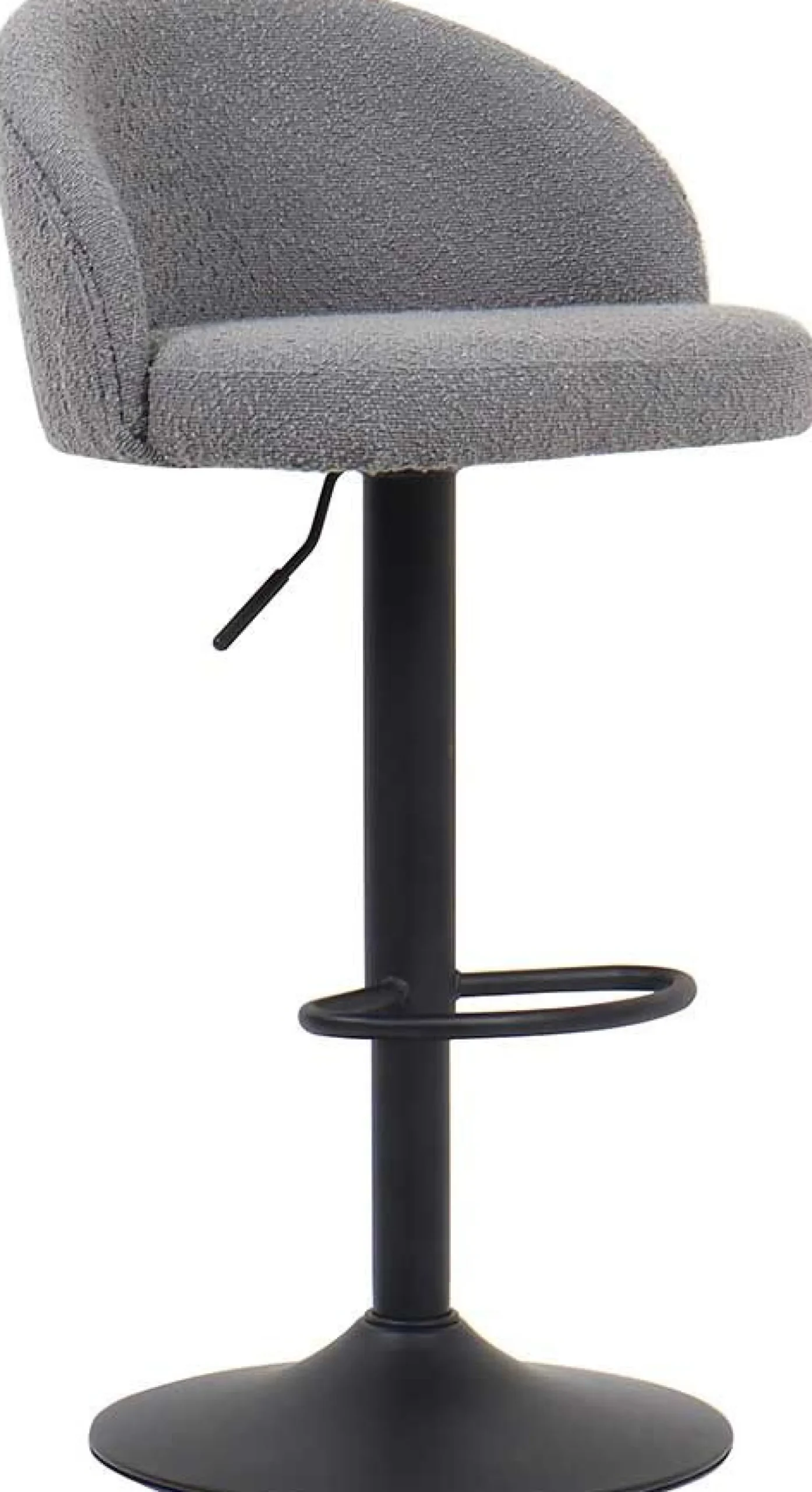 Rousseau Barhocker Arda Bouclé Hell | Metallbeine, Polsterung Bouclé