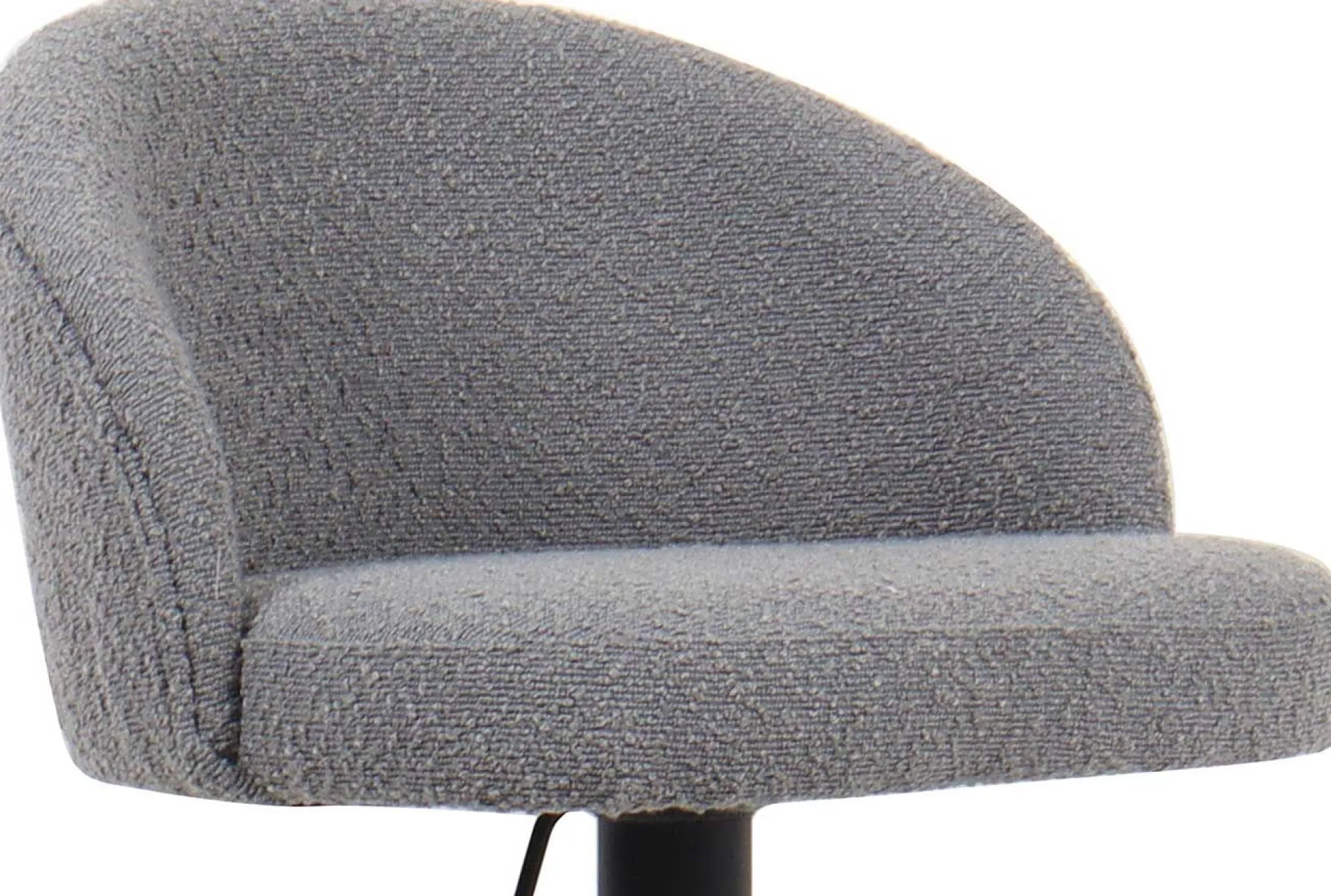 Rousseau Barhocker Arda Bouclé Hell | Metallbeine, Polsterung Bouclé
