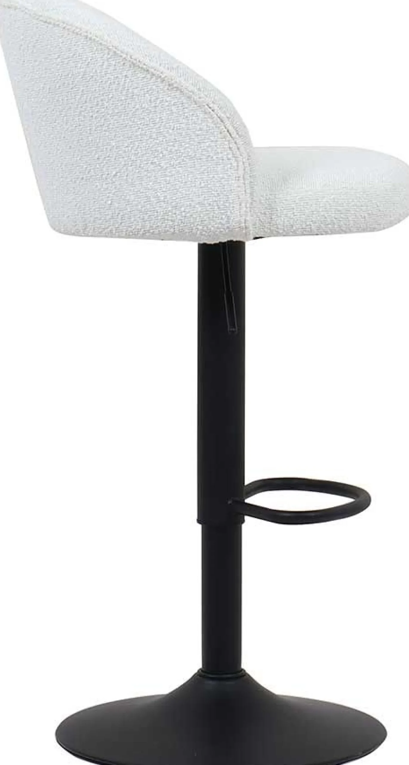 Rousseau Barhocker Arda Bouclé | Metallbeine | H-H 86/107 x B-L 49 x T-P 46 cm