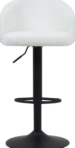 Rousseau Barhocker Arda Bouclé | Metallbeine | H-H 86/107 x B-L 49 x T-P 46 cm