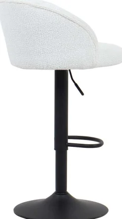Rousseau Barhocker Arda Bouclé | Metallbeine | H-H 86/107 x B-L 49 x T-P 46 cm